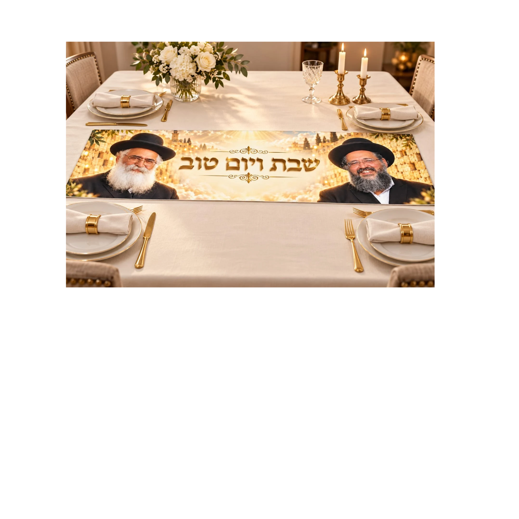 ראנר ממותג לשולחן